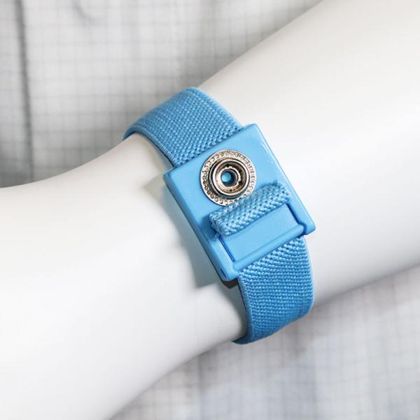 Wrist strap, antiallergic, blue